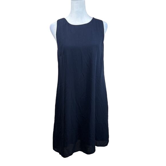 Eclair Dress Women M Blue Shift Cross Cross Back Chic Glam Capsule - Picture 1 of 12